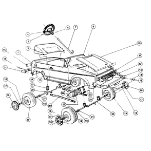 Replacement Parts Diagram and Parts List for P5581  Power Wheels Ride-On Cars
